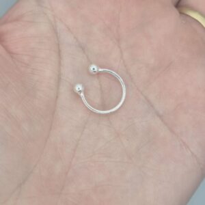 Brinco Piercing Fake Madallena Banhado a Prata
