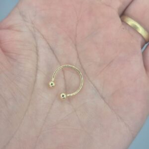 Brinco Piercing Fake Madallena Banhado a Ouro